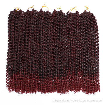 Cheap Passion Twist Hair Ombre Crochet Braid Water Wave Synthetic Hair Extension Hair Accessories Braids